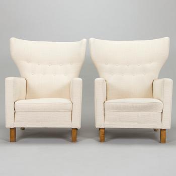 A pair of mid-20th century 'Mexico' armchairs for Paul Boman Ltd.