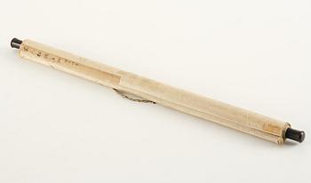 Okänd konstnär, rullmålning, färg och tusch på siden lagt på papper.