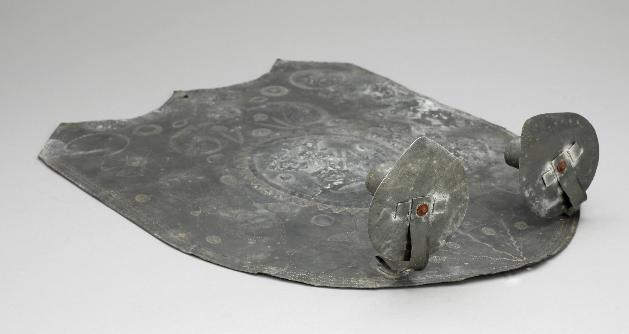 LJUSPLÅT, plåt, barockstil, sent 1800-tal.