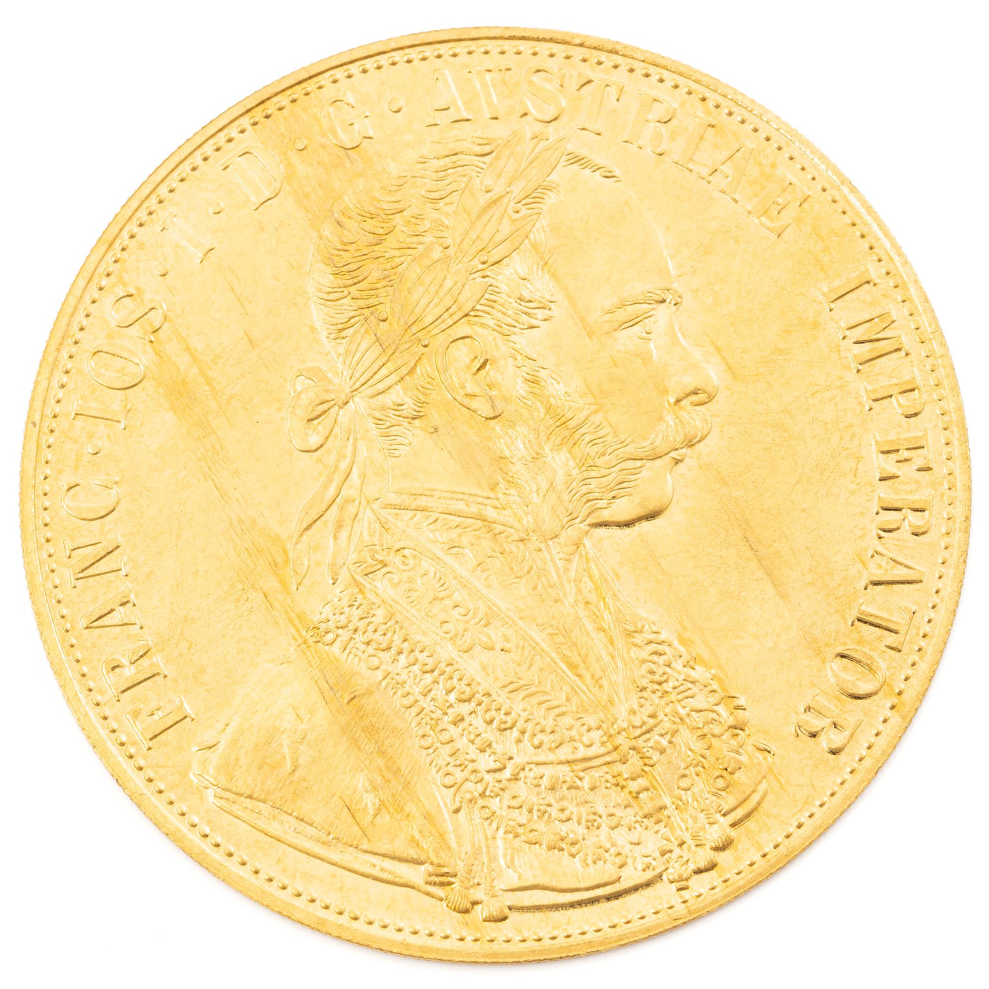 Gold coin, Austria, Franz Josef, 4 ducats, 1915.