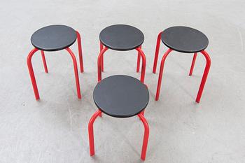 A set of four stools from SIS Denmark later part of the 20th century.
