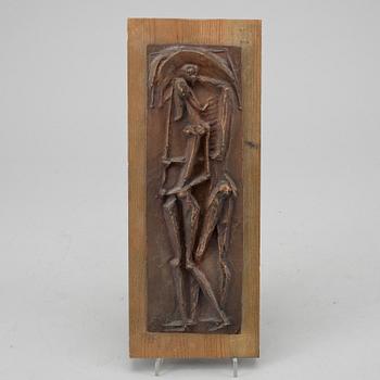 PUCK STOCKLASSA, skulptur / väggskulptur, koppar, signerad.