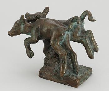 Jussi Mäntynen, "Kalvar på vårbete".