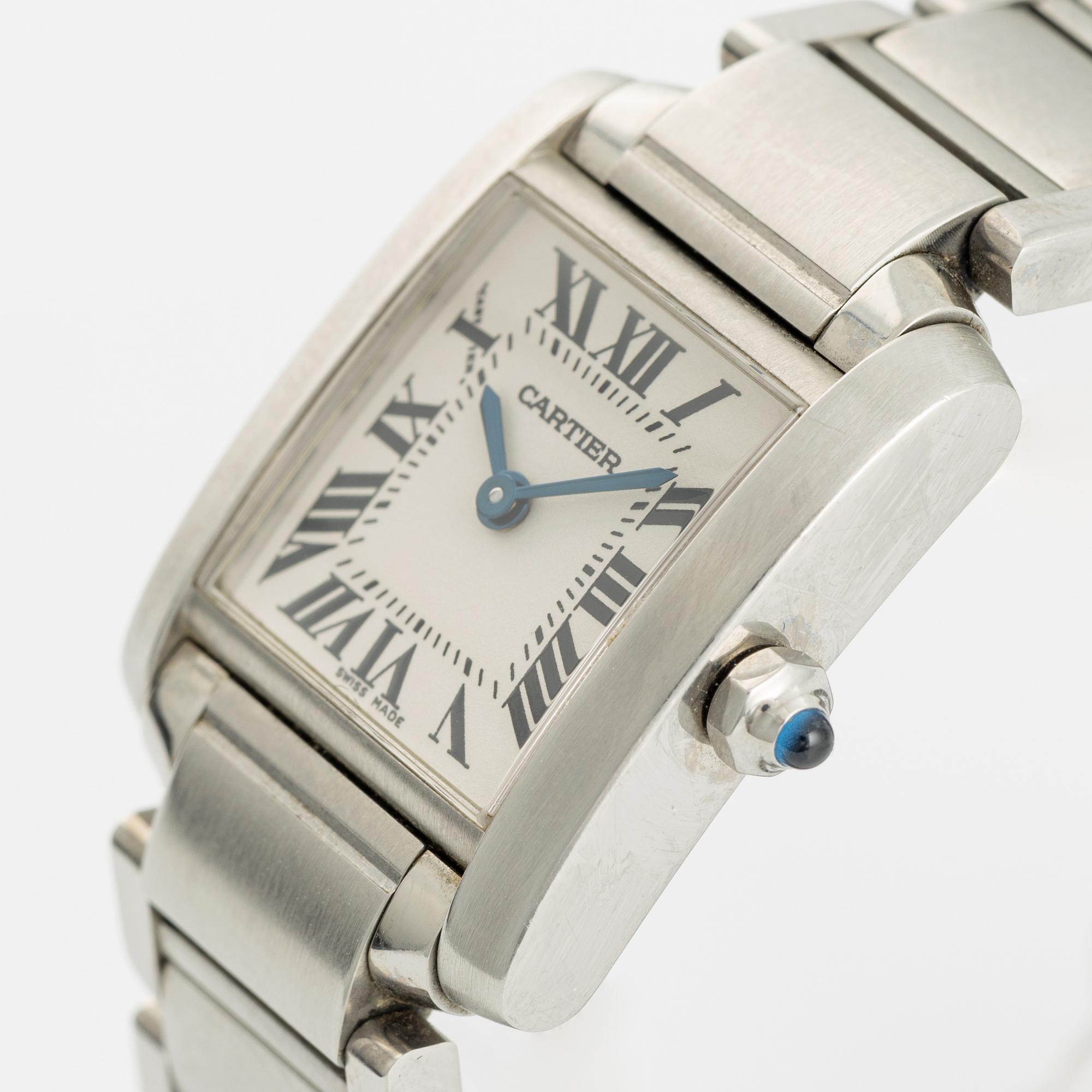 Cartier, Tank Francaise, armbandsur, 20 x 18 (25) mm.