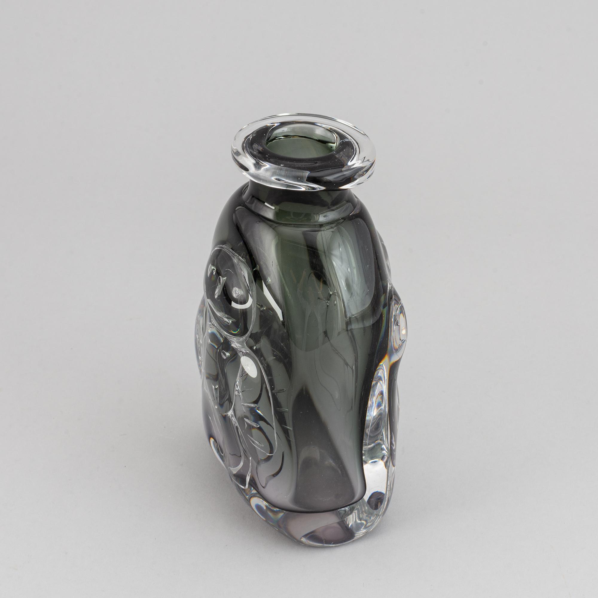 Bengt Edenfalk, vas, glas, Royal Krona. Signerad.