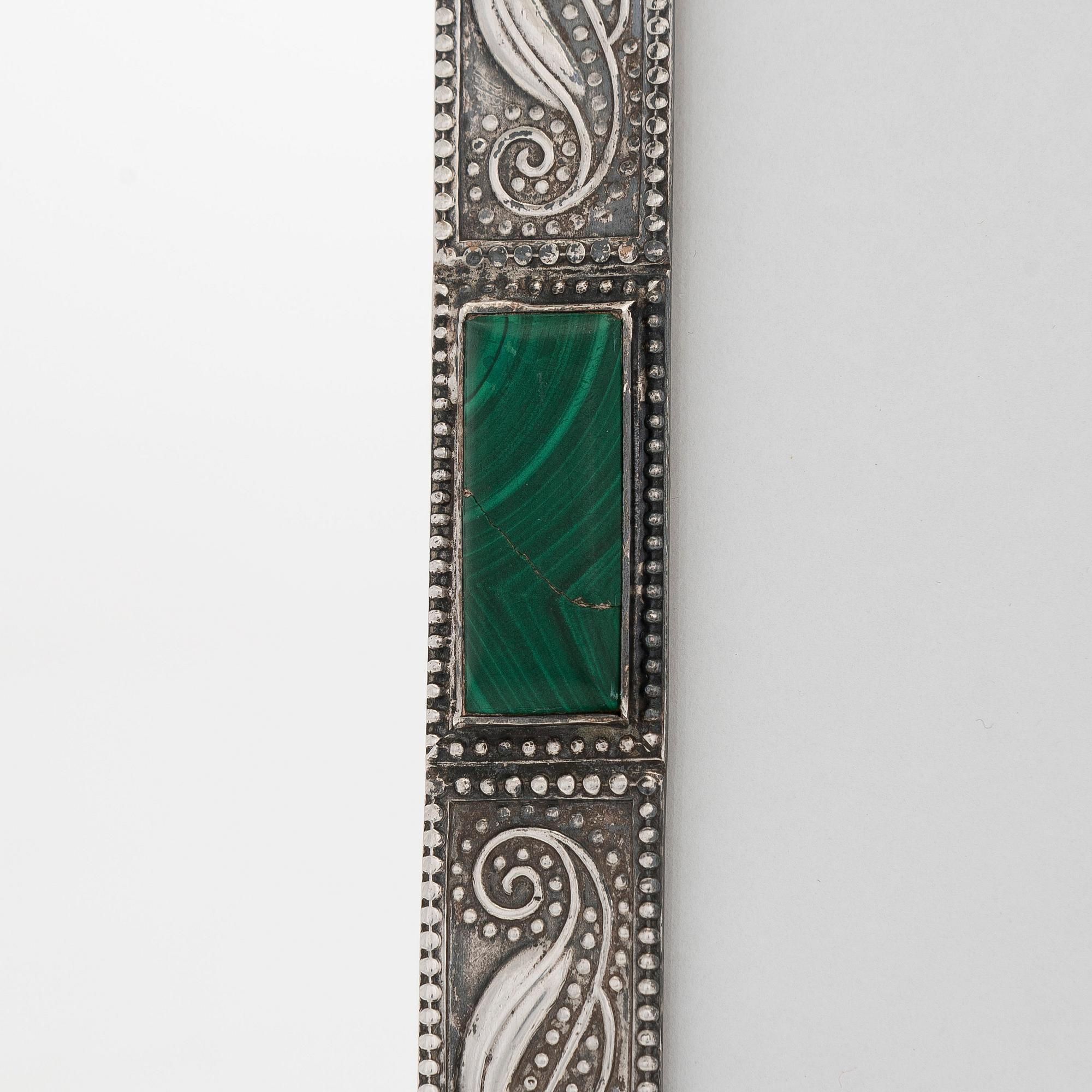 Josef Hoffmann, valokuvakehys, hopea, malli S 1614, Wiener Werkstätte, Wien, Itävalta ennen v. 1922.