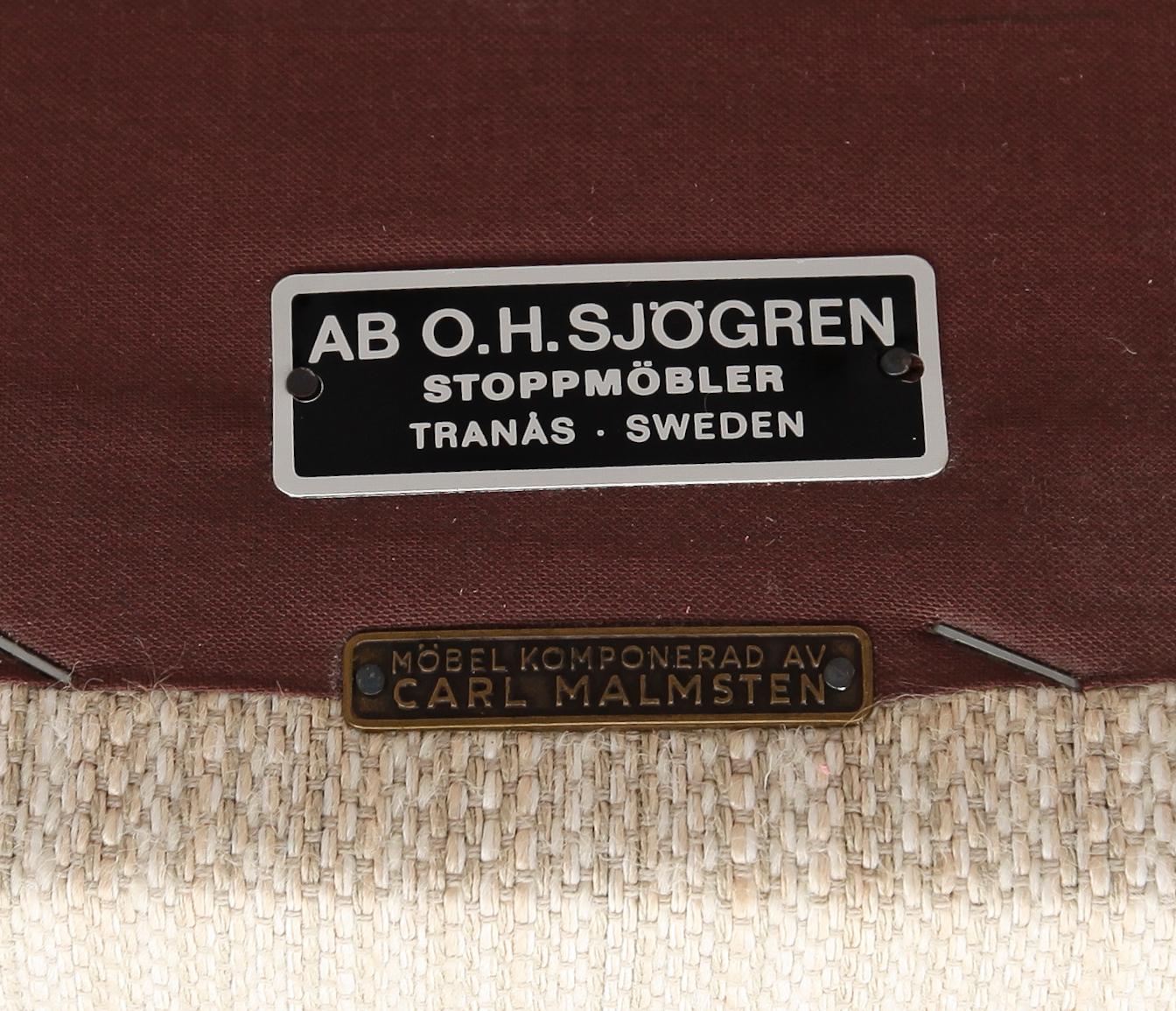 FÅTÖLJ, "Samsas", Carl Malmsten, OH Sjögren, Tranås, 1900-talets andra hälft.