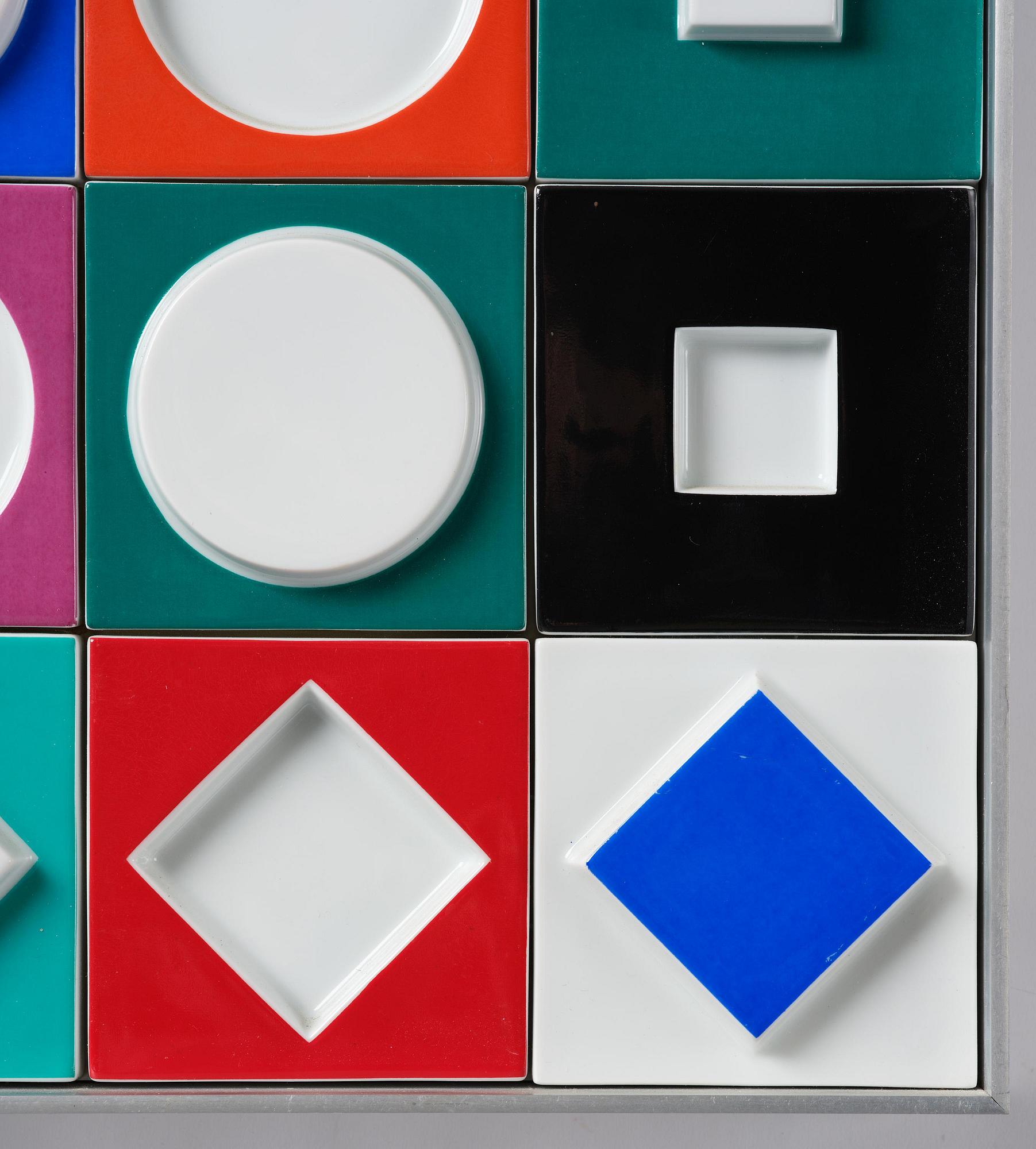 Victor Vasarely, a porcelain wall relief, Rosenthal Studio Linie, Germany, ed. 8/75.