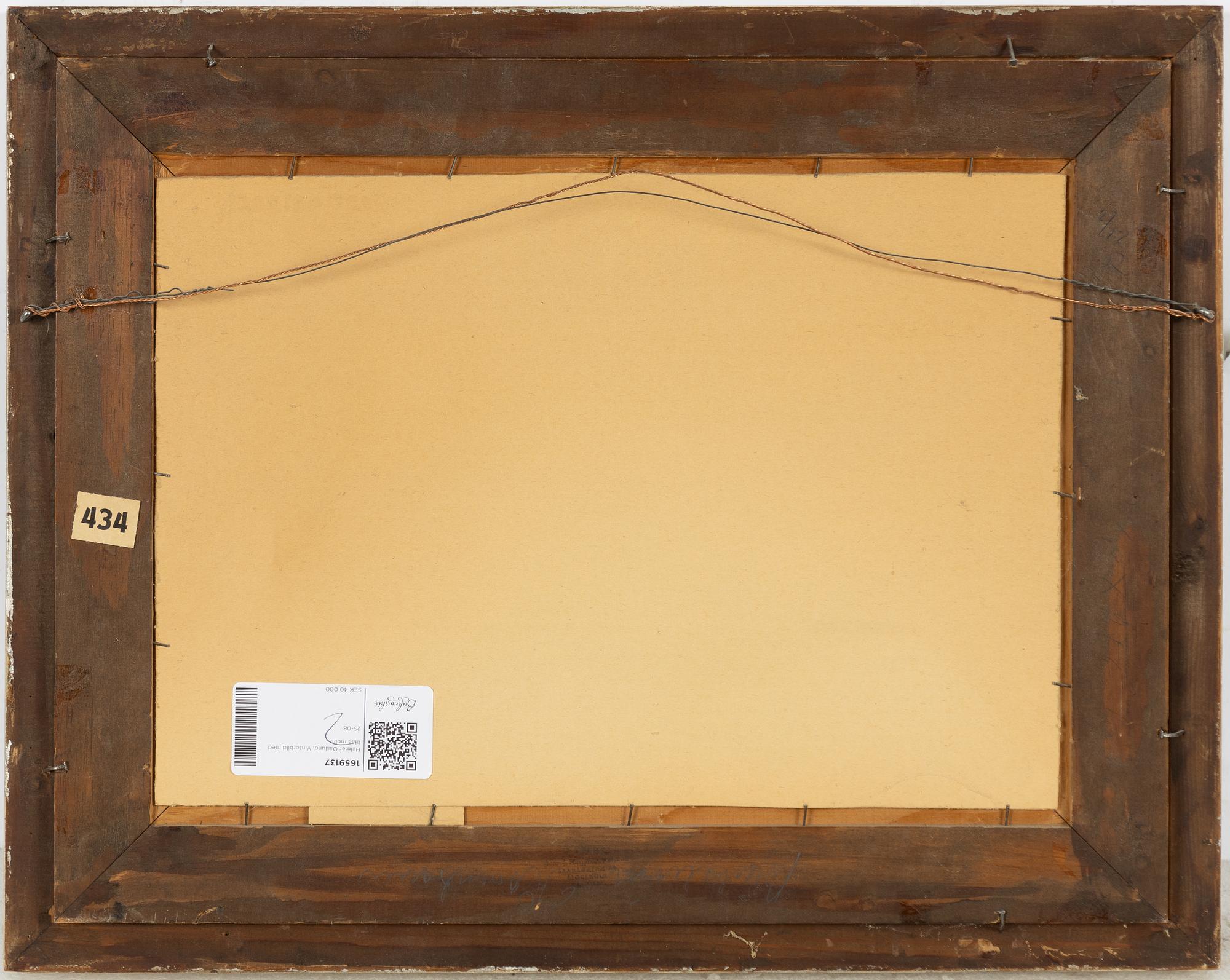 Helmer Osslund, Vinterbild med blåa moln.