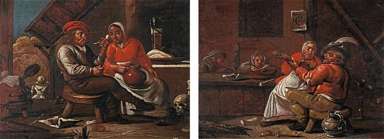 Flemish School 17th Century, Scenes from a tavern.