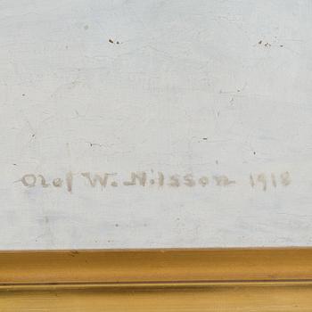 OLOF WALFRID NILSSON, signerad och daterad. Olja på duk.