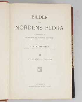 BÖCKER, 3 volymer C.A.M Lindman. "Bilder ur Nordens Flora". C. A. M. Lindman, Wahlström & Widstrand, Stockholm 1905.