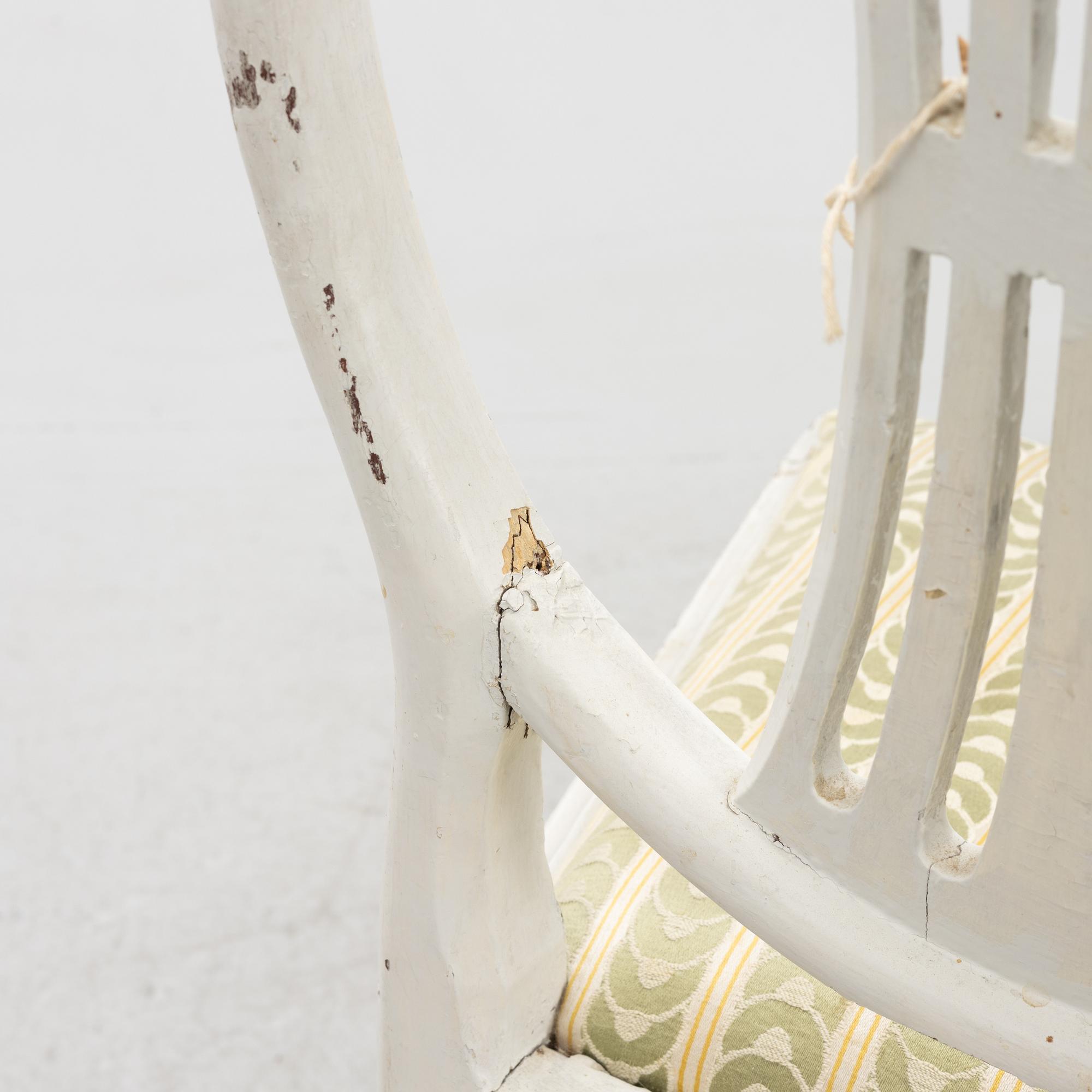 A pair of late Gustavian chairs by Lars Fahlberg, Linköping, Sweden, early 19th Century.