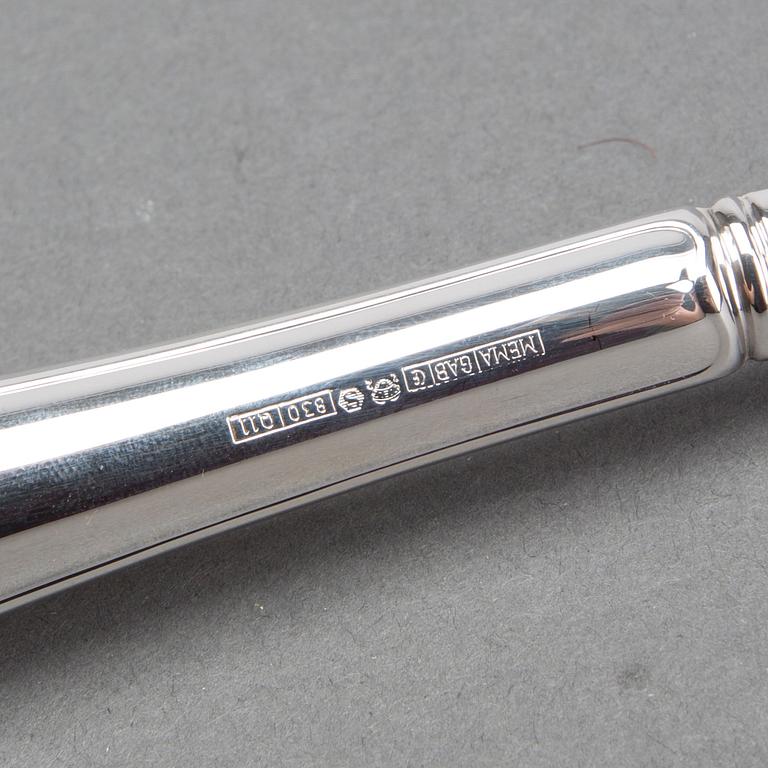 A SET OF 34 PIECES SWEDISH SILVER CUTLERY, MEMA GAB 2010's.