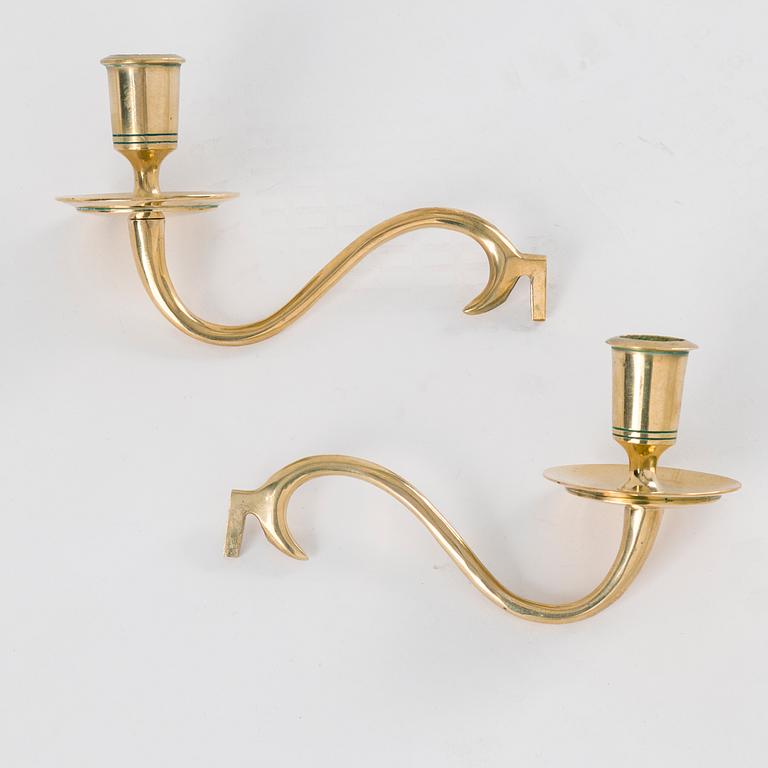 A pair of "Regnaholm" rococo style mirror wall sconces  by IKEA.