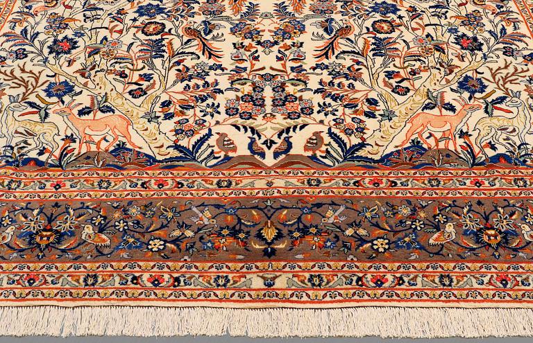 A CARPET, Figural Royal Keshan , around 490 x 340 cm.