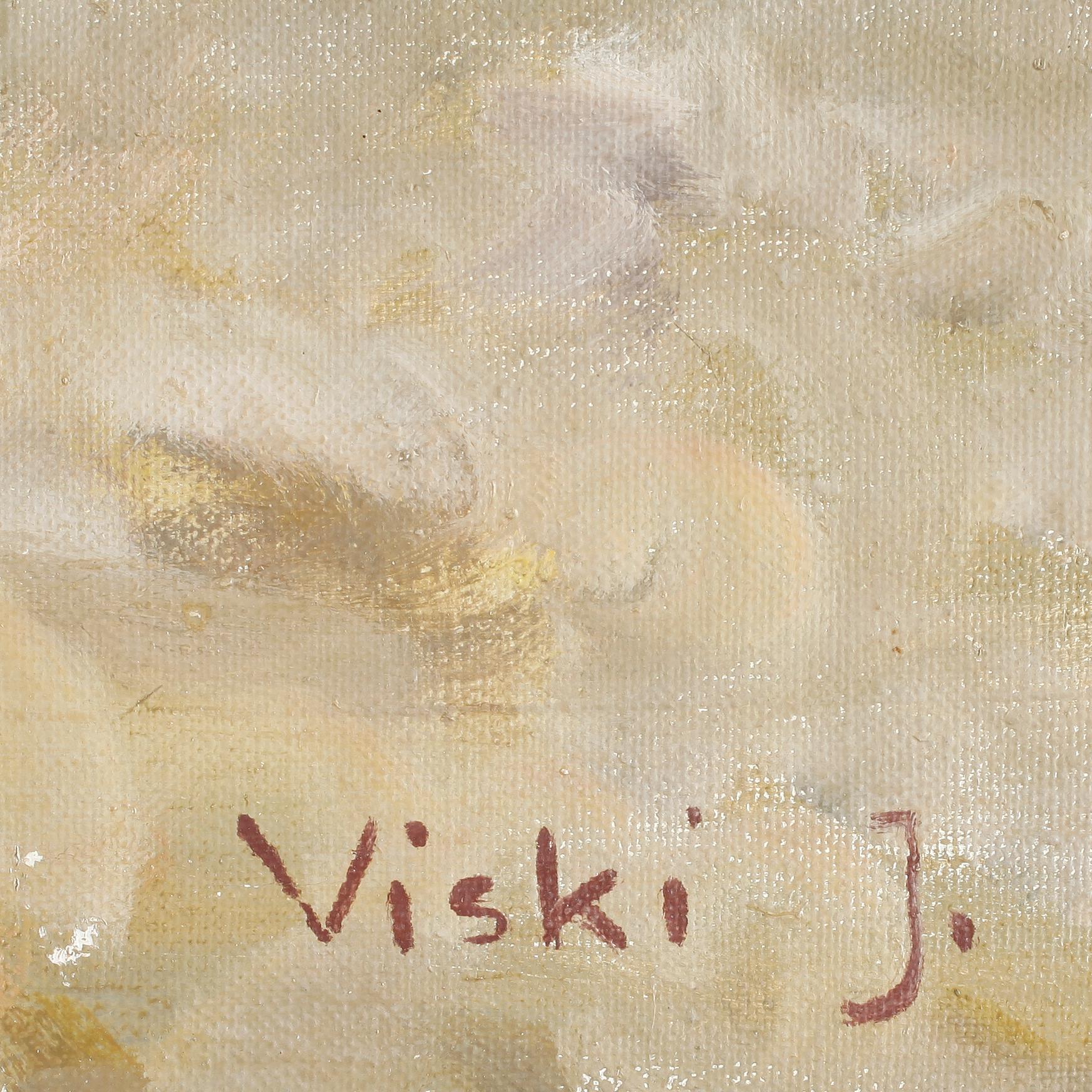 JÁNOS VISKI, olja på duk, sign.