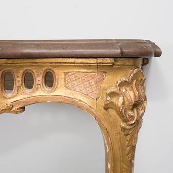 A rococo style console table,