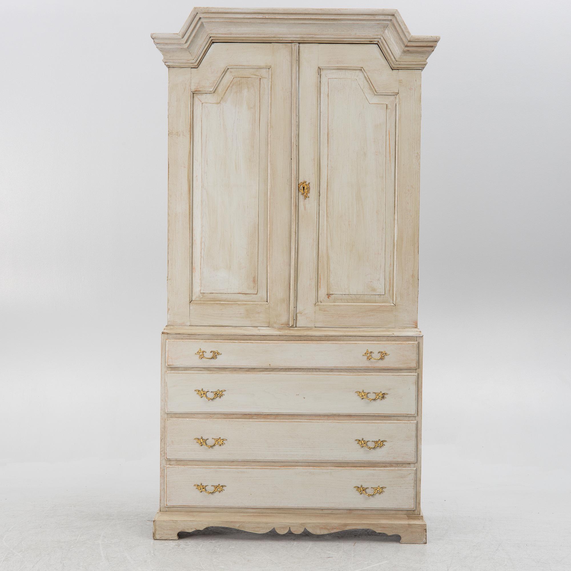 A late 19th two-part century cabinet.