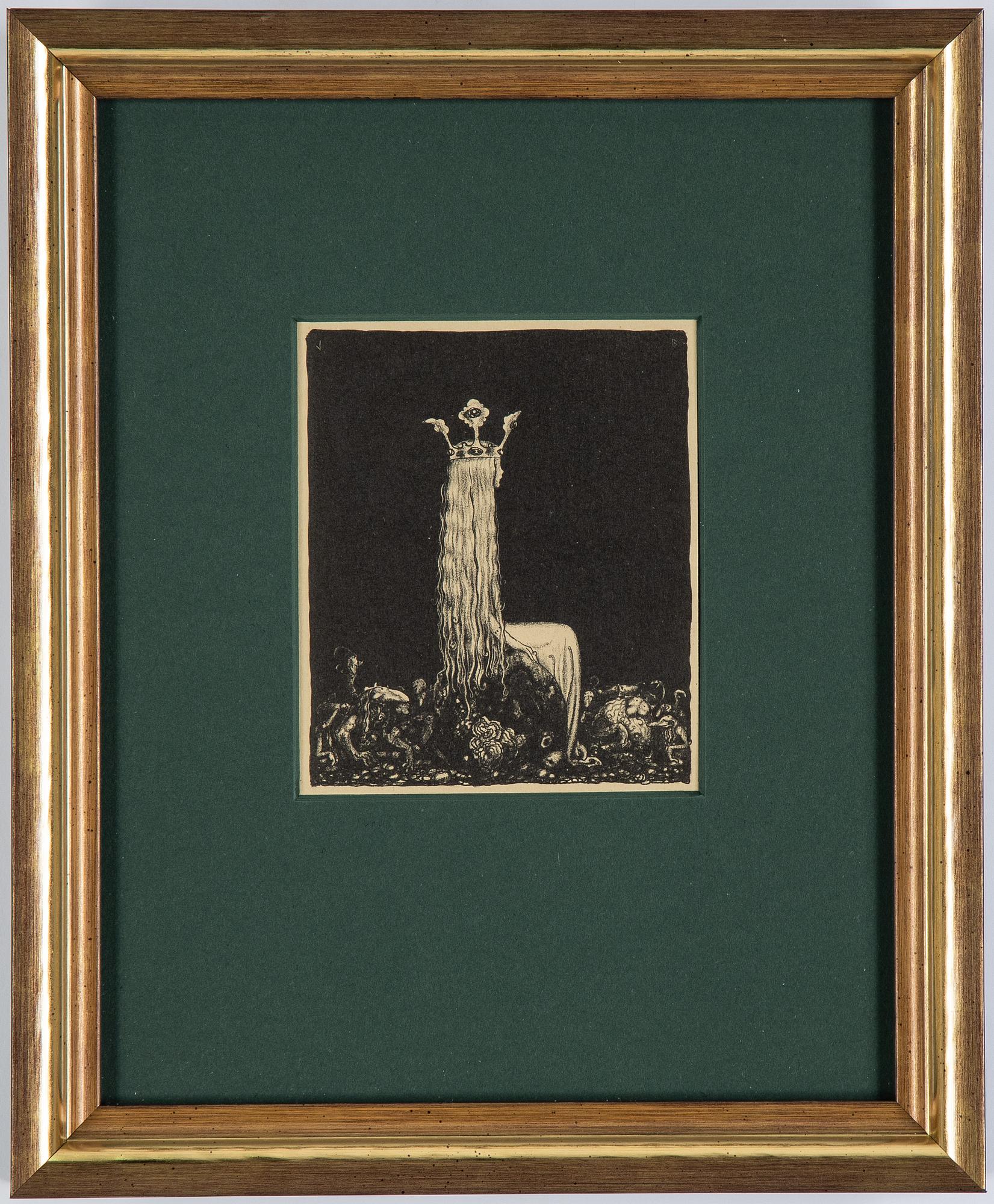 John Bauer, lithograph, from: "Troll" 1915. Signed JB in the print.