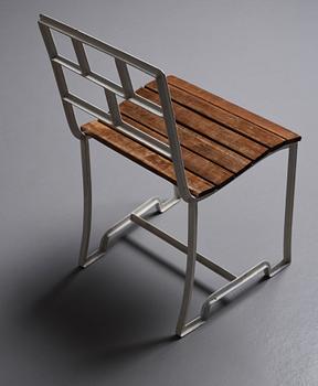 Carl Hörvik, a set of garden furniture, table with 2 chairs, for 'Stadshotellet Båstad' or 'Lindgården', Stockholm, ca 1927-1929.