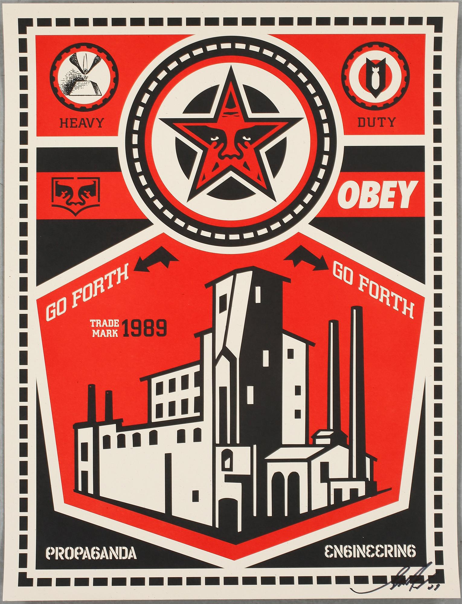 SHEPARD "OBEY" FAIREY, print, Obey X levis project 2009, signed and dated 09.
