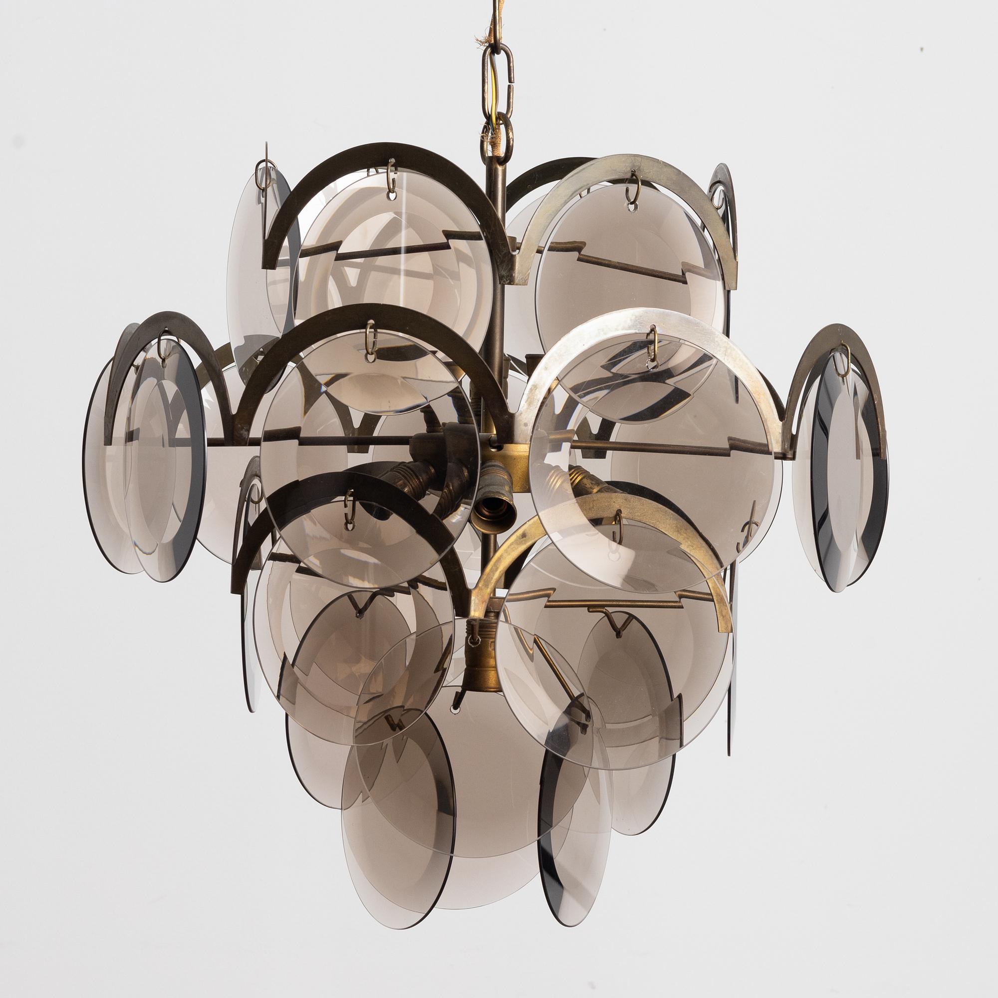 Ceiling lamp, Italy, second half of the 20th century.