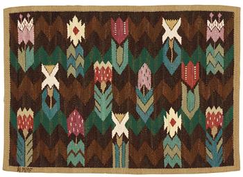 651. Textile "Täppan". Tapestry weave. 50 x 70 cm. Signed AB MMF.
