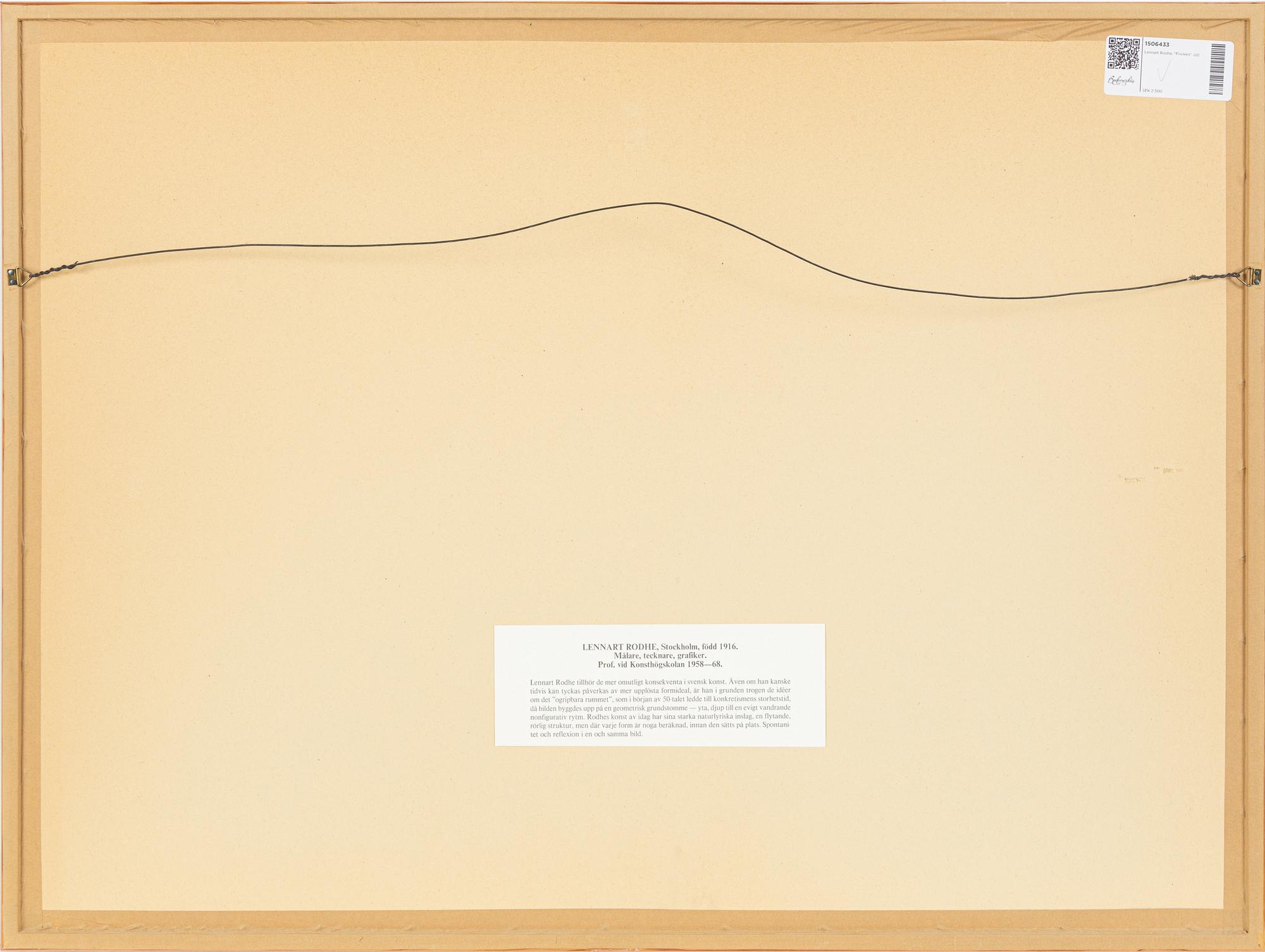 Lennart Rodhe, "Fliviken".