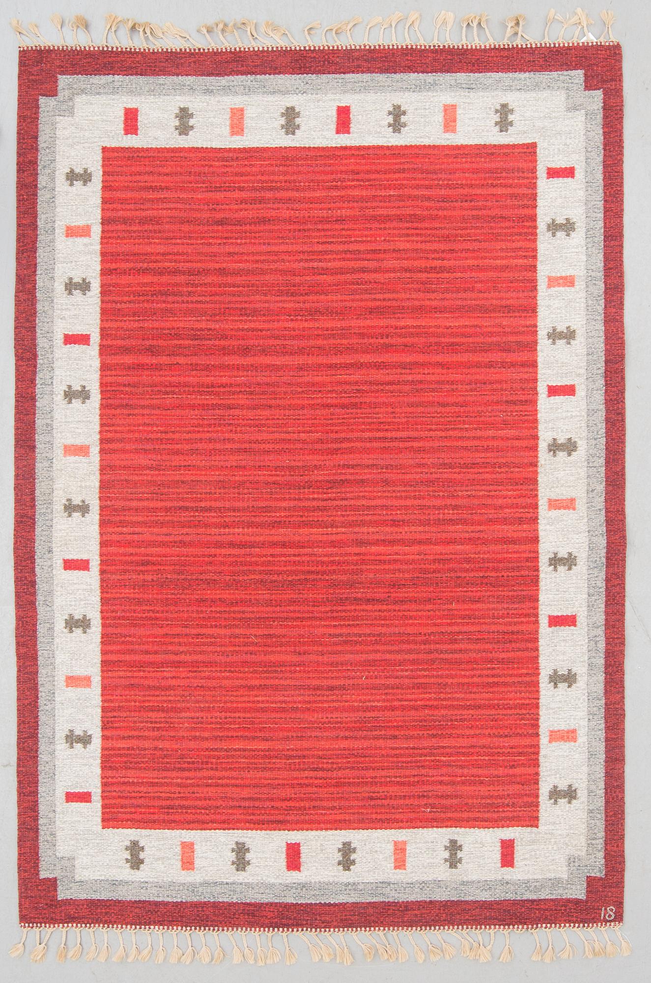 MATTA, rölakan, signerad IS (Ingegerd Silow), ca 247 x 170 cm.