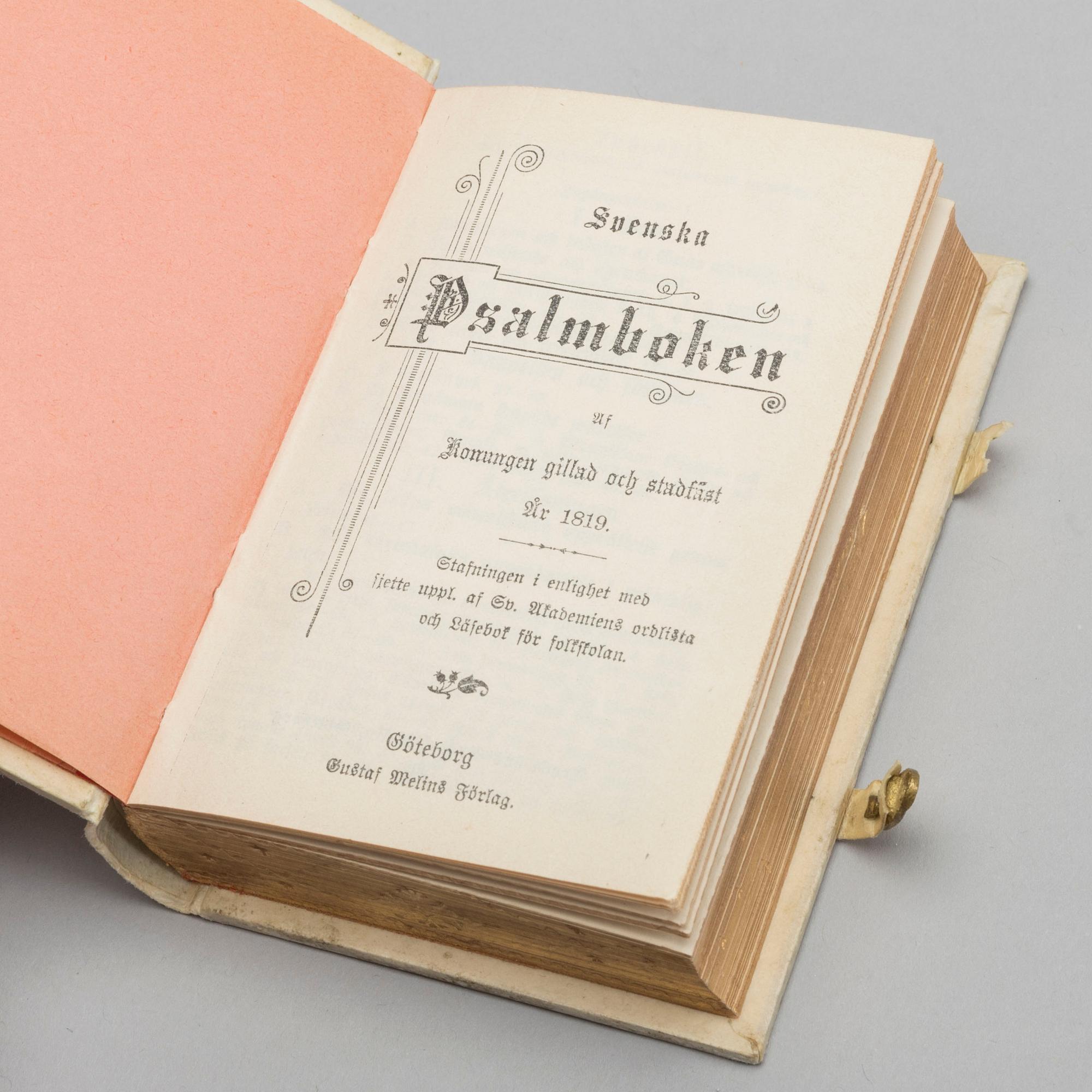 FÄSTMANSBAND, 3 st, på "Den Swenska psalmboken 1819".