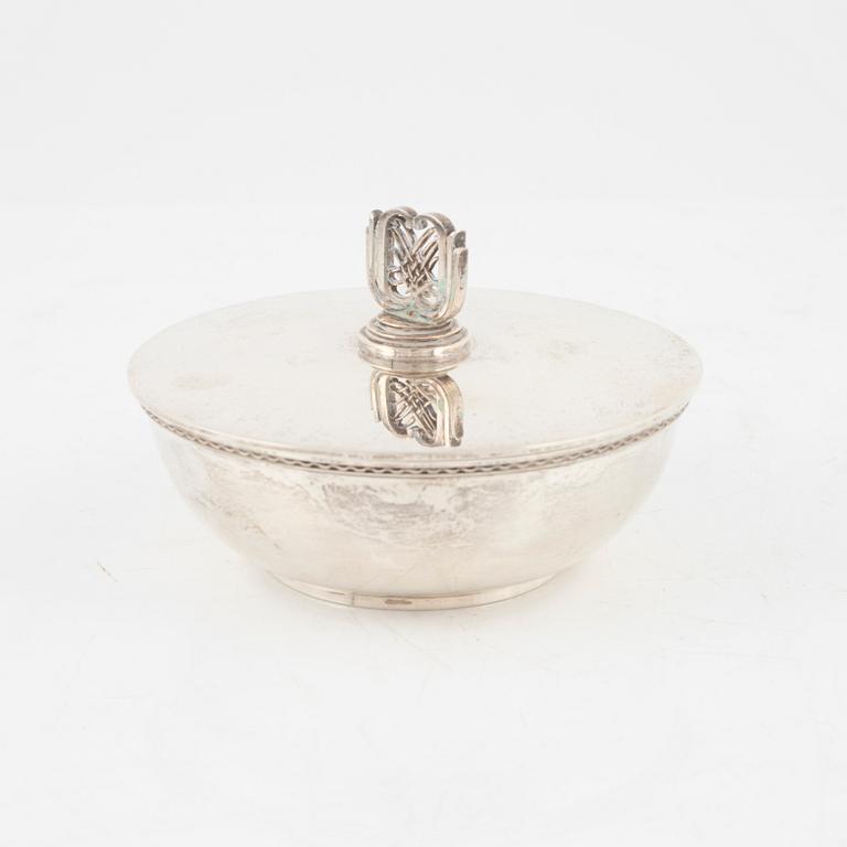 Atelier Borgila, ask med lock, sterlingsilver, Stockholm 1945.