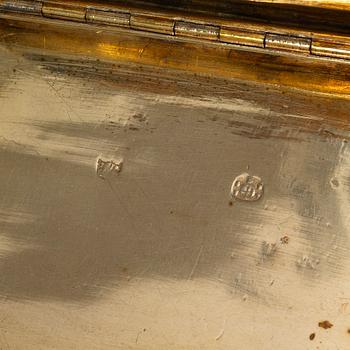 Boxes, 5 pcs, silver, including Germany and Sweden, as well as 3 unmarked boxes.