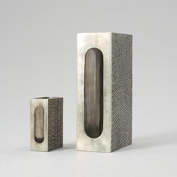 Two Estrid Ericson pewter matchbox cases by Svenskt Tenn.