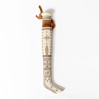 Ivar Bernhard Lampa, a horn knife, signed.