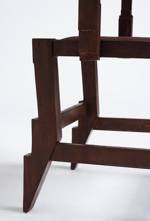 John Kandell, a patinated bronze 'Solitär' chair, Källemo, Sweden, ed. 3/7, only 3 chairs executed.