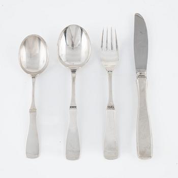 29 pieces of a 'Uppsala' silver flat wear set, MRAB, Lidköping, Sweden 1965-73.