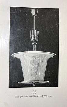 Harald Notini, a ceiling lamp model 10918, Arvid Böhlmarks Lampfabrik, Stockholm, 1930s.