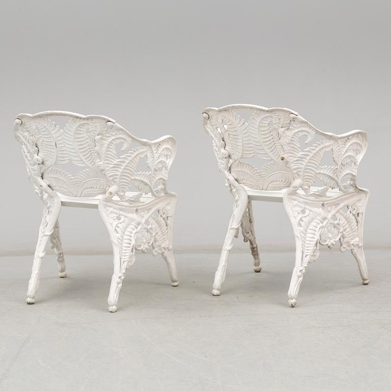 SOFFA, 2 FÅTÖLJER, "Ormbunke", Melins Anderstorp, 1900-talets andra hälft.