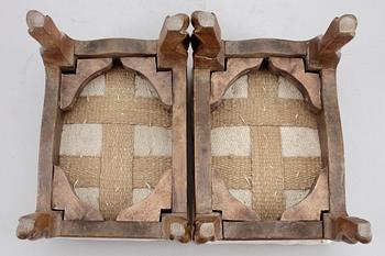 FOTPALLAR, ett par, rokokostil, trol Tyskland, 1900-talets första hälft.