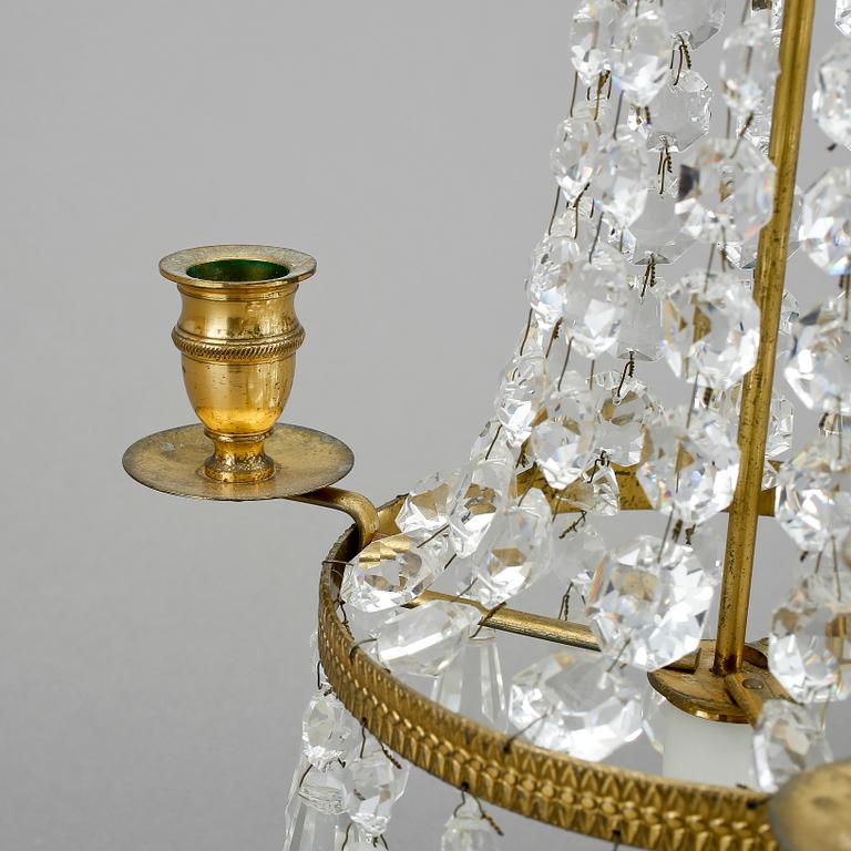 BORDSLYSTRAR, ett par, gustaviansk stil, 1900-talets mitt.