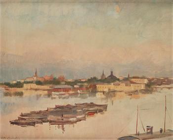 590. Lotte Laserstein, Vy mot Skeppsholmen, Stockholm.