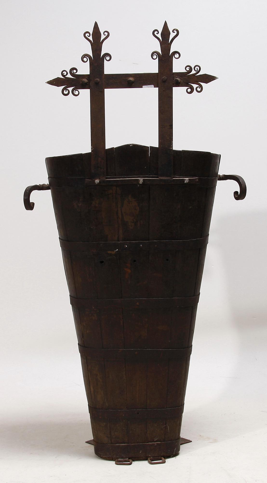 STÄLL/BLOMLÅDA, trä och smidesjärn, 1800-tal.