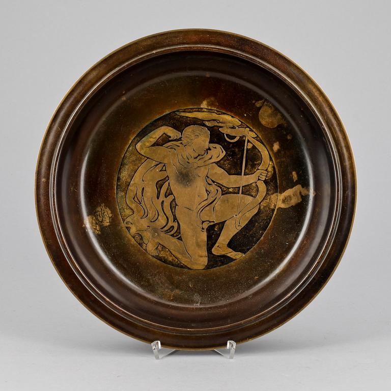 SKÅLFAT, brons, Just Andersen Danmark, 1930-tal.