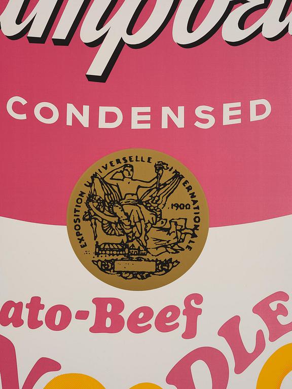 Andy Warhol, "Tomato-Beef Noodle O's", (from: "Campbell's Soup II").