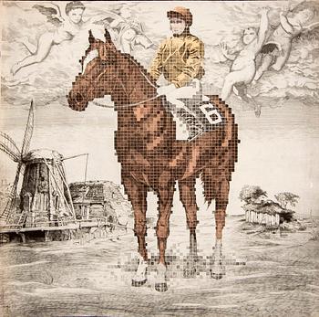 Fernando Bellver, a signed and numbered hans colored etching.