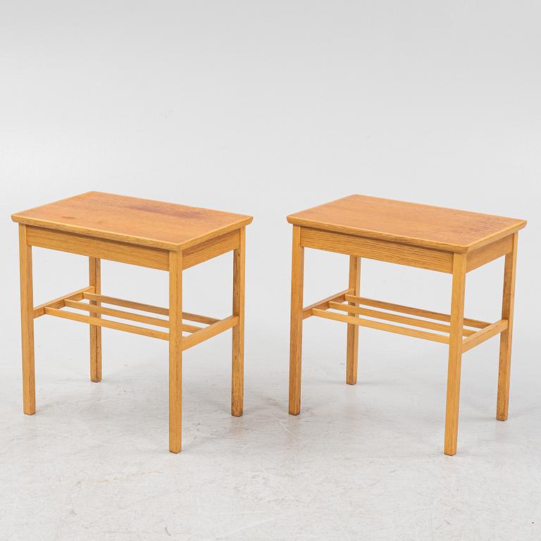 A pair of bedside tables, mid 20th Century.