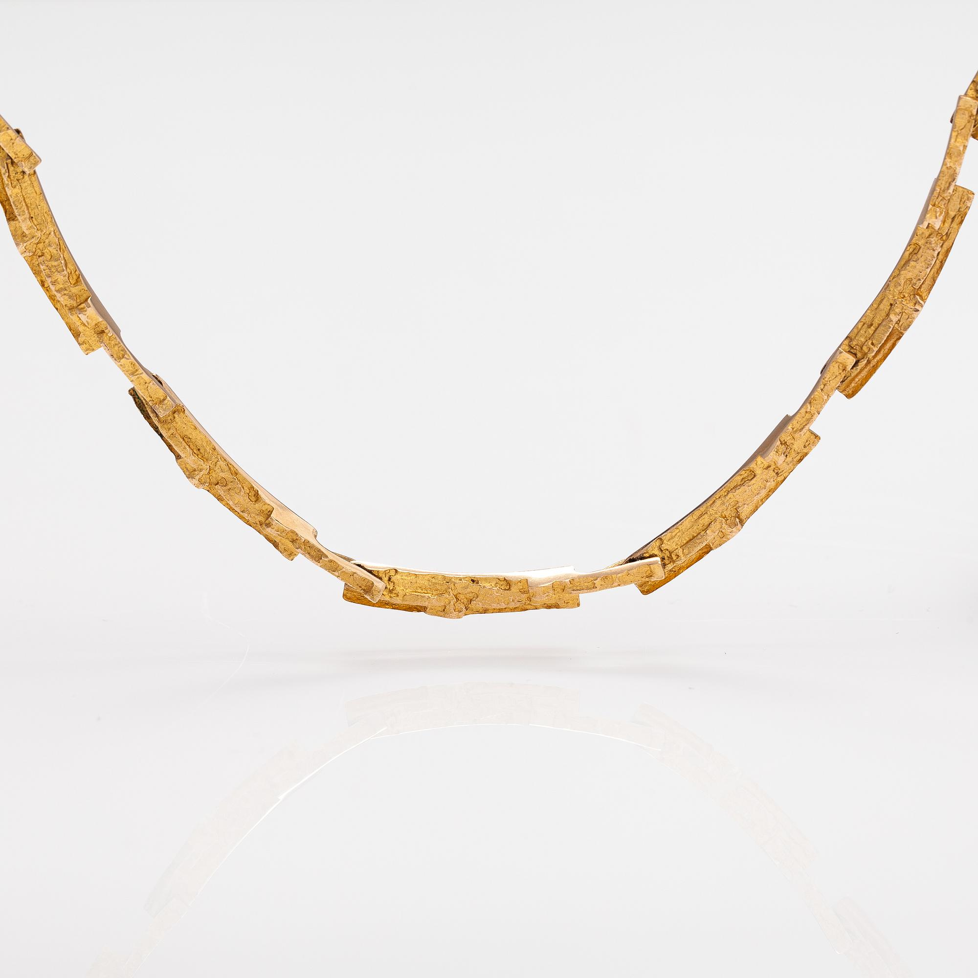Björn Weckström, A 14K gold necklace "Tundra". Lapponia 1976.