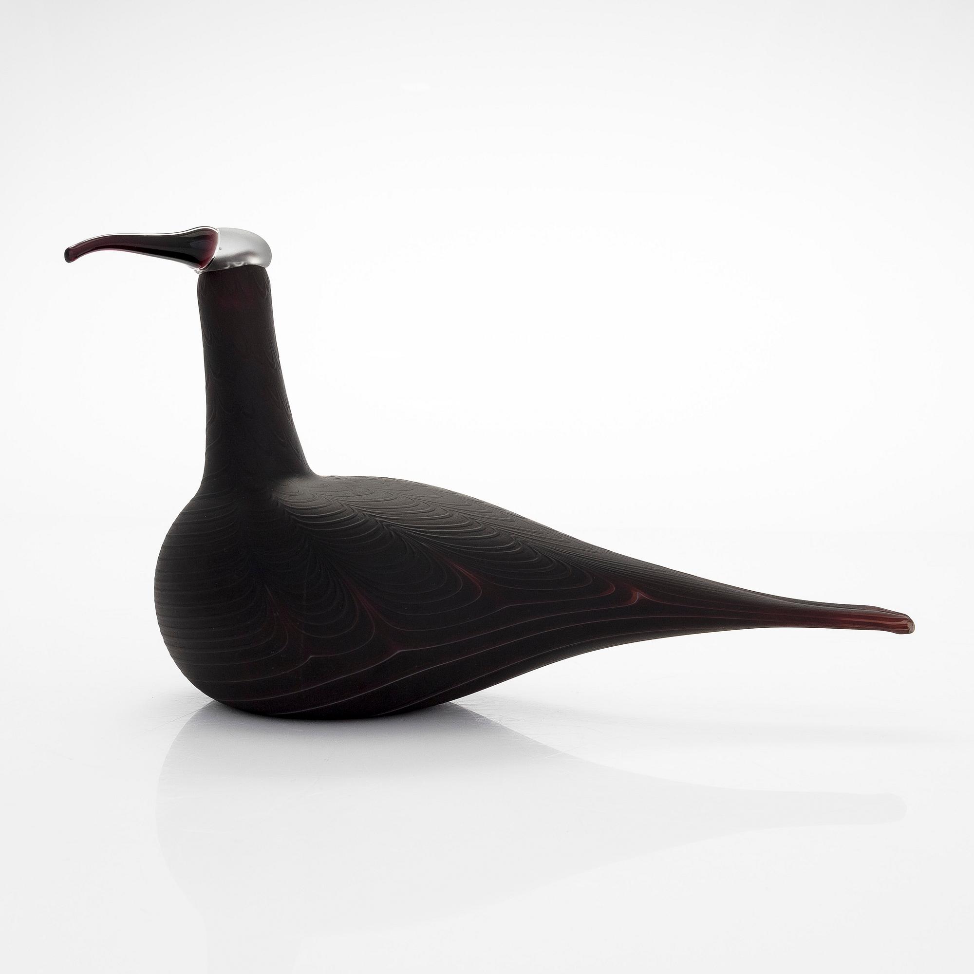 Oiva Toikka, a 'Curlew' glass bird, second quality, signed O. Toikka Nuutajärvi II.