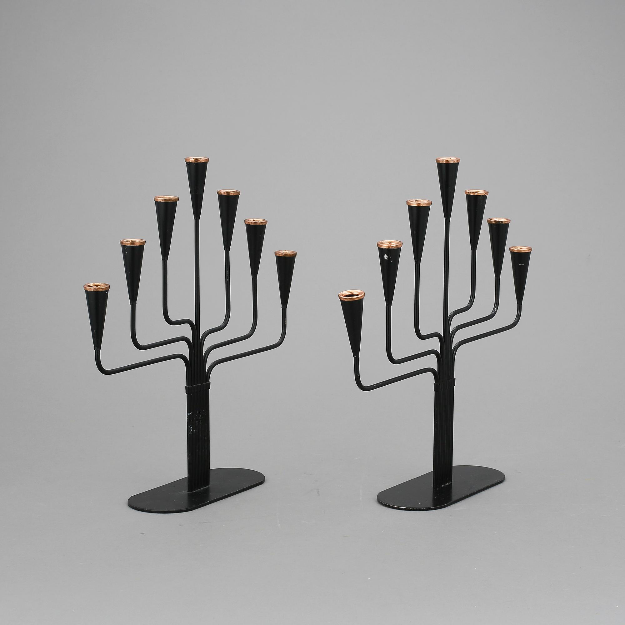 KANDELABRAR, ett par, Gunnar Ander, Ystad Metall.